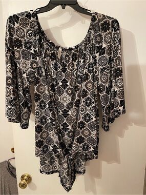 Emerald Plus Size Boho Print Tunic Top – Size 2X